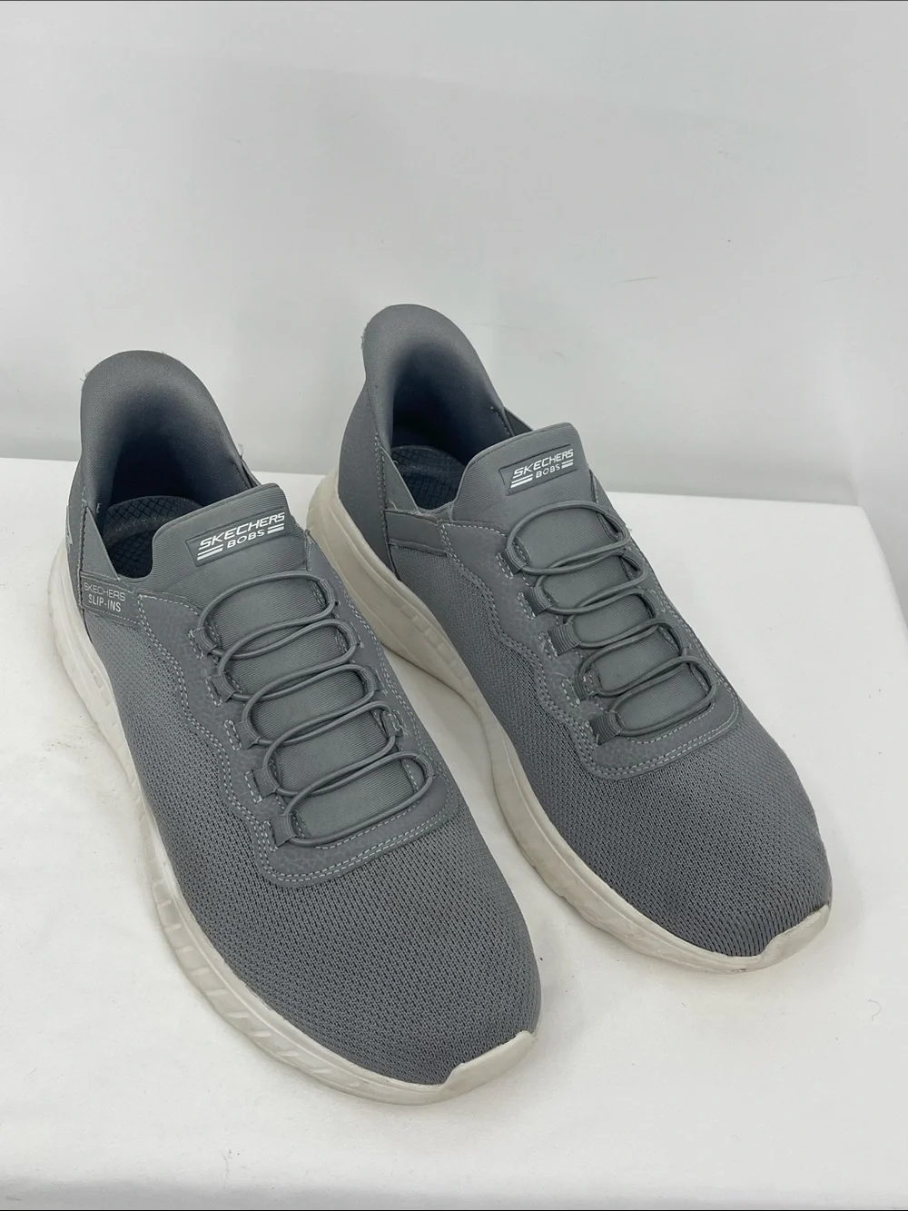BOBS Skechers Men’s Grey Slip-IN Athletic Sneakers SIZE 12